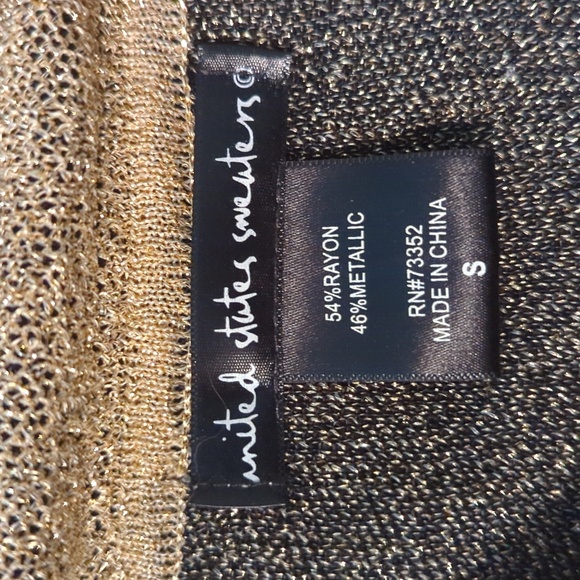 GNW Great Northwest sz S Cowlneck Two Tone Metallic Glits and Glam Ombre Sweater - Picture 4 of 4